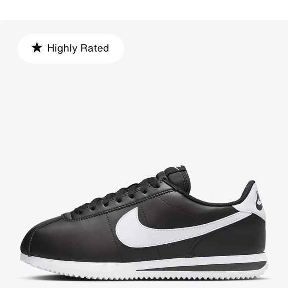 Nike Classic Cortez Black White Shoes - Picture 7 of 7
